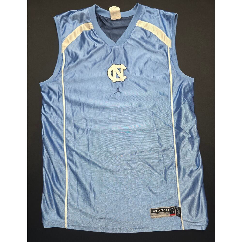 Jordan North Carolina Tar Heels UNC Sleeveless Basketball Jersey Men XXL Blue - Picture 2 of 8